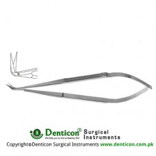Micro Vascular Scissors Fine Blades - Angled 90° Stainless Steel, 16.5 cm - 6 1/2"
